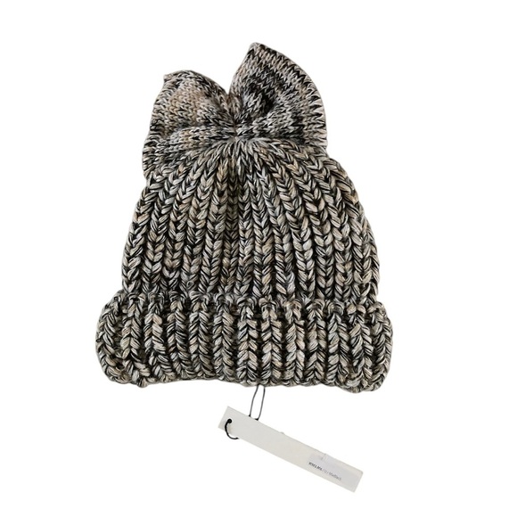 Federica Moretti Knit Hat with Bow NWT in Marled Wool Knit with Metallic Threads - Picture 5 of 8